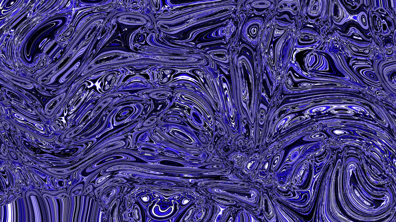 Abstract swirling patterns of blue and white