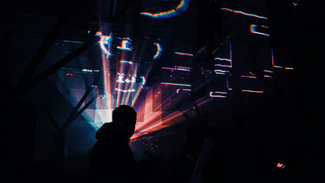 silhouette of person inside the bar